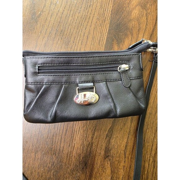 Harley-Davidson Leather Shoulder Bag Clutch Purse Rhinestone Embellished Logo - Picture 13 of 16